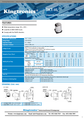 GKT-VL Datasheet PDF Kingtronics International Company