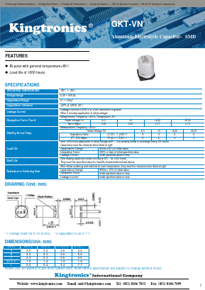 GKT-VN Datasheet PDF Kingtronics International Company