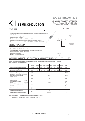 6A05G Datasheet PDF Kwang Myoung I.S. CO.,LTD