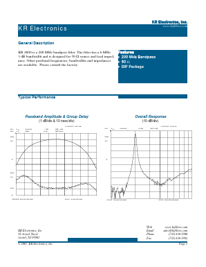 2800 Datasheet PDF KR Electronics, Inc.