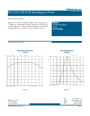 2157-30-5-50 Datasheet PDF KR Electronics, Inc.