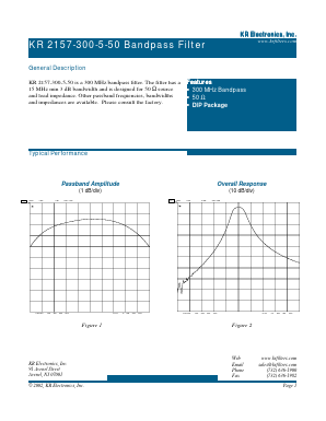 2157-300-5-50 Datasheet PDF KR Electronics, Inc.