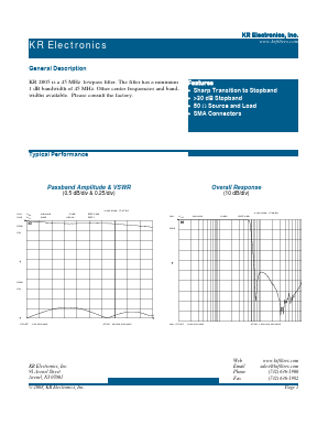 2805 Datasheet PDF KR Electronics, Inc.