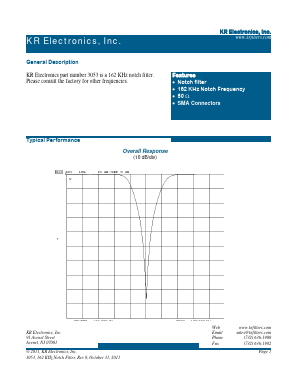 3053 Datasheet PDF KR Electronics, Inc.