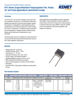 R75UN1680AA30M Datasheet PDF KEMET