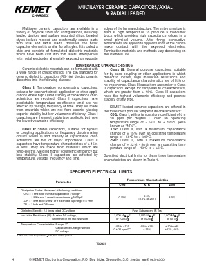 C056K102K5R5CR Datasheet PDF KEMET