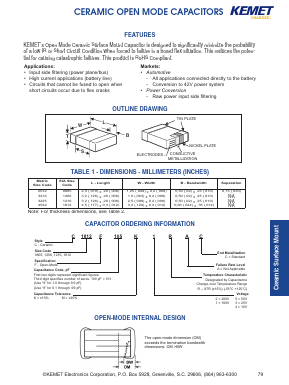 C1206F105M3RAC Datasheet PDF KEMET