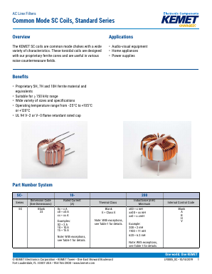 SC-10-340 Datasheet PDF KEMET