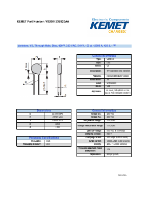 VS20K123B320AA Datasheet PDF KEMET