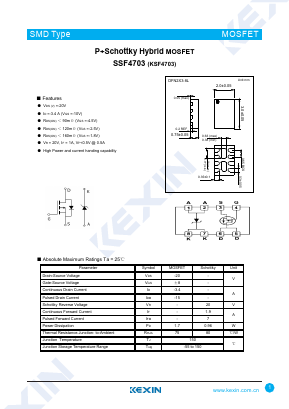 SSF4703 Datasheet PDF KEXIN Industrial