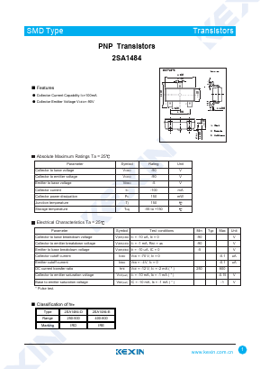 2SA1484 Datasheet PDF KEXIN Industrial