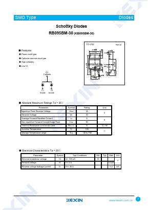 RB095BM-30 Datasheet PDF KEXIN Industrial