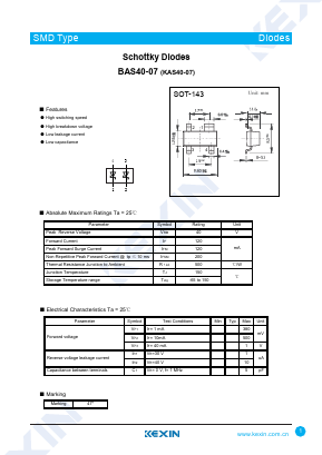 KAS40-07 Datasheet PDF KEXIN Industrial