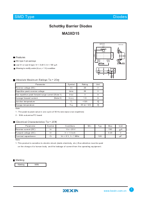 MA3XD15 Datasheet PDF KEXIN Industrial