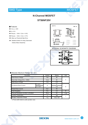 STS6NF20V Datasheet PDF KEXIN Industrial