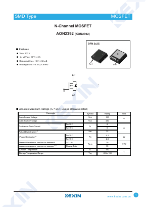 AON2392 Datasheet PDF KEXIN Industrial