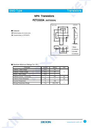 KZT2222A Datasheet PDF KEXIN Industrial