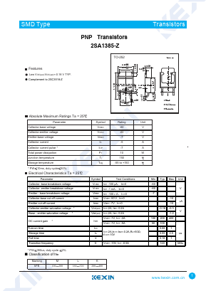 2SA1385-Z Datasheet PDF KEXIN Industrial