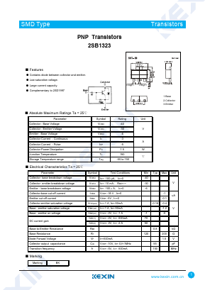 2SB1323 Datasheet PDF KEXIN Industrial