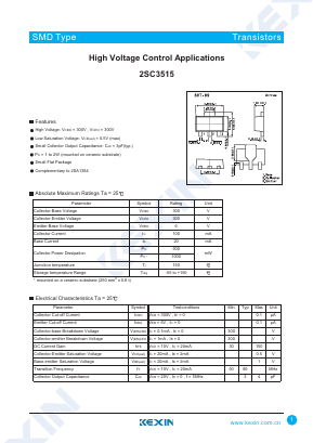 2SC3515 Datasheet PDF KEXIN Industrial