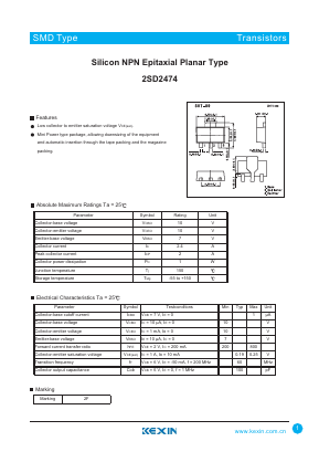 2SD2474 Datasheet PDF KEXIN Industrial