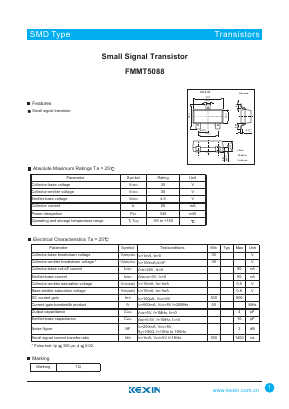 FMMT5088 Datasheet PDF KEXIN Industrial