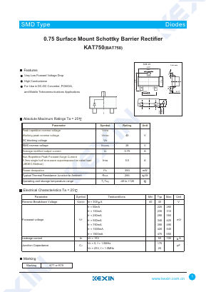 KAT750 Datasheet PDF KEXIN Industrial