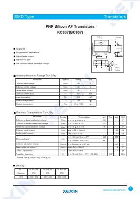 KC807-16 Datasheet PDF KEXIN Industrial