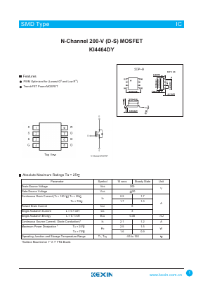 KI4464DY Datasheet PDF KEXIN Industrial