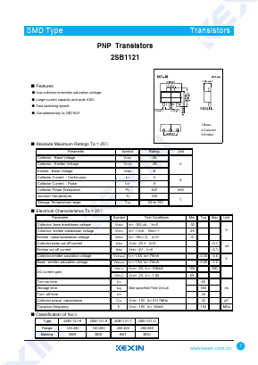 2SB1121 Datasheet PDF KEXIN Industrial