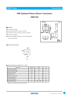 2SB1324 Datasheet PDF KEXIN Industrial