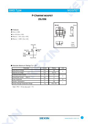 2SJ356 Datasheet PDF KEXIN Industrial