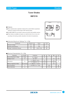 BB721S Datasheet PDF KEXIN Industrial