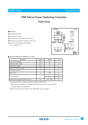 FCX1151A Datasheet PDF KEXIN Industrial