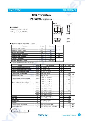 PXT2222A Datasheet PDF KEXIN Industrial