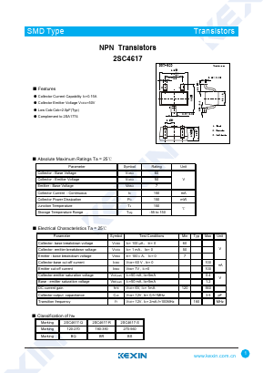 2SC4617-R Datasheet PDF KEXIN Industrial