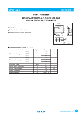 BC857 Datasheet PDF KEXIN Industrial