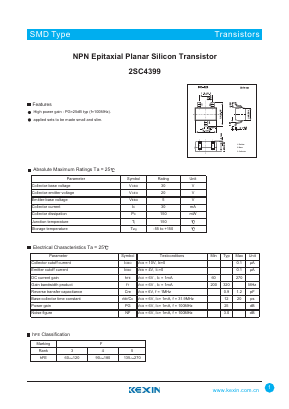 2SC4399 Datasheet PDF KEXIN Industrial