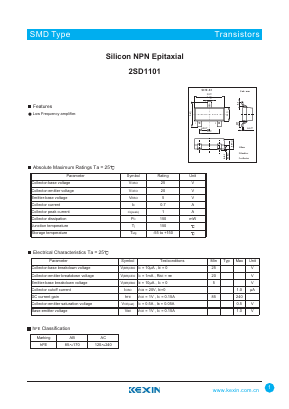 D1101 Datasheet PDF KEXIN Industrial