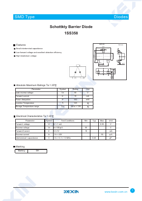 1SS358 Datasheet PDF KEXIN Industrial