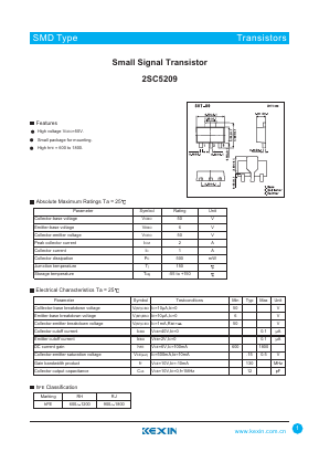 C5209 Datasheet PDF KEXIN Industrial