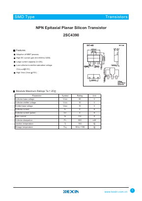 2SC4390 Datasheet PDF KEXIN Industrial