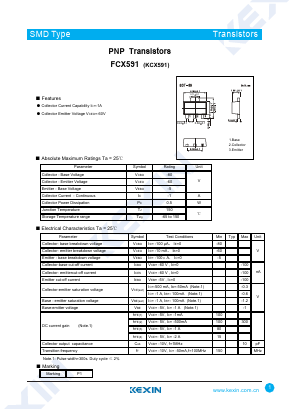 FCX591 Datasheet PDF KEXIN Industrial