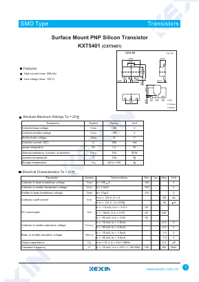 CXT5401 Datasheet PDF KEXIN Industrial