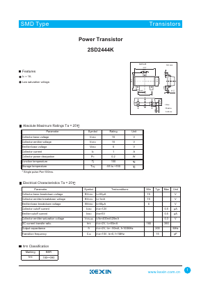 2SD2444K Datasheet PDF KEXIN Industrial