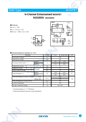 SI2328DS Datasheet PDF KEXIN Industrial