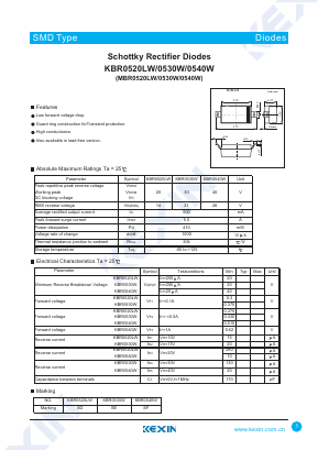 KBR0540W Datasheet PDF KEXIN Industrial