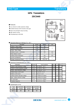 2SC3340-G Datasheet PDF KEXIN Industrial