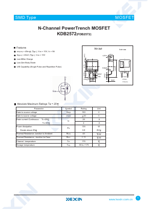 KDB2572 Datasheet PDF KEXIN Industrial