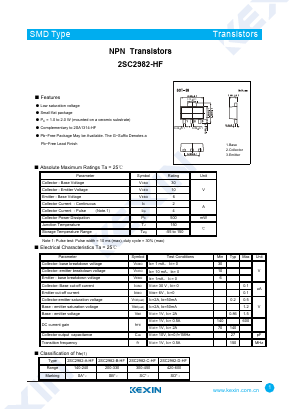 C2982-HF Datasheet PDF KEXIN Industrial